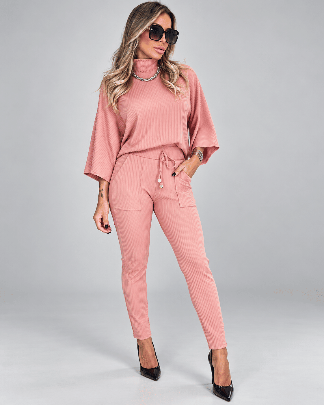 Conjunto Canelado Cibele Pink - Apresentação